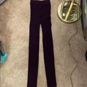 Pleated knit leggings